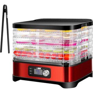 Food Dehydrator, Electric 400W 5 Trays Hydrator Machine with 48H Timer